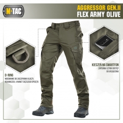 M-Tac Spodnie taktyczne Aggressor Flex Olive